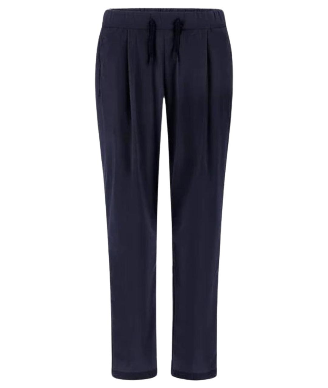 HERNO Синие полиамидовые прямые брюки, фото 1