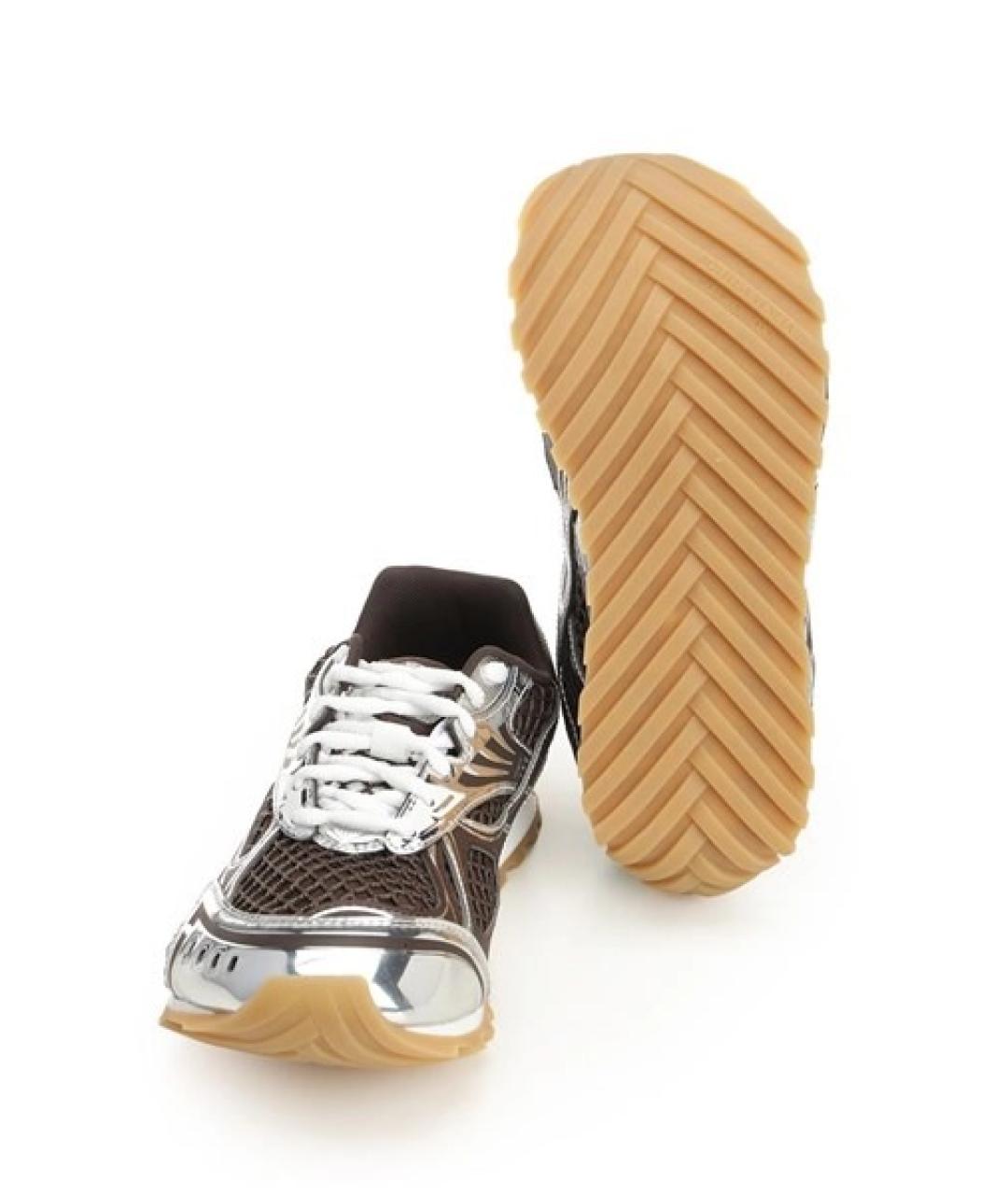 BOTTEGA VENETA Коричневые кроссовки, фото 5