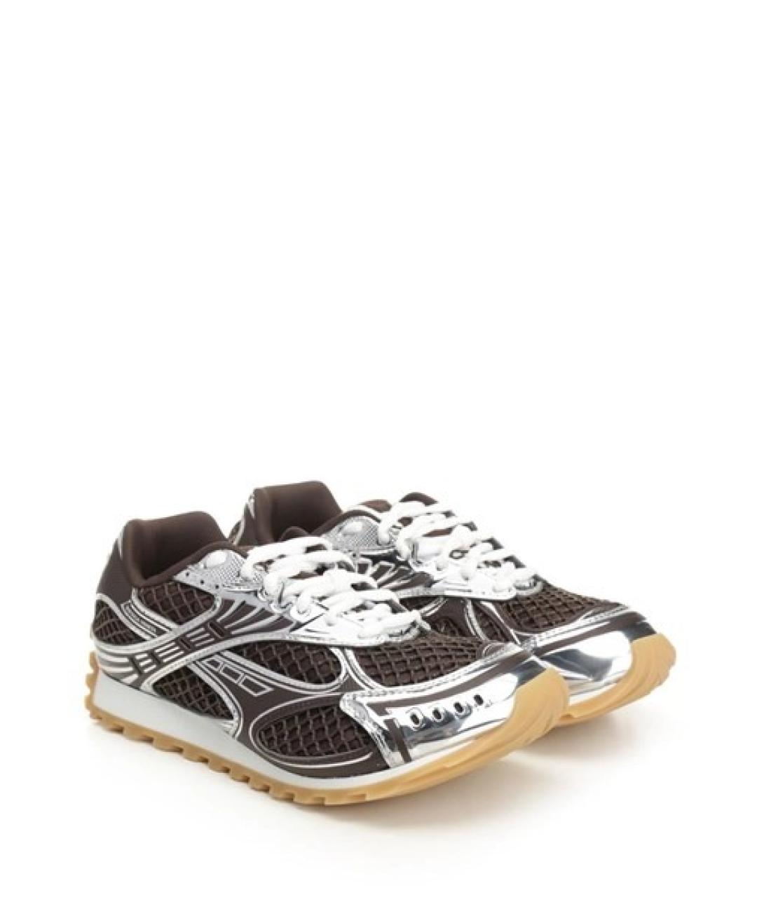 BOTTEGA VENETA Коричневые кроссовки, фото 4