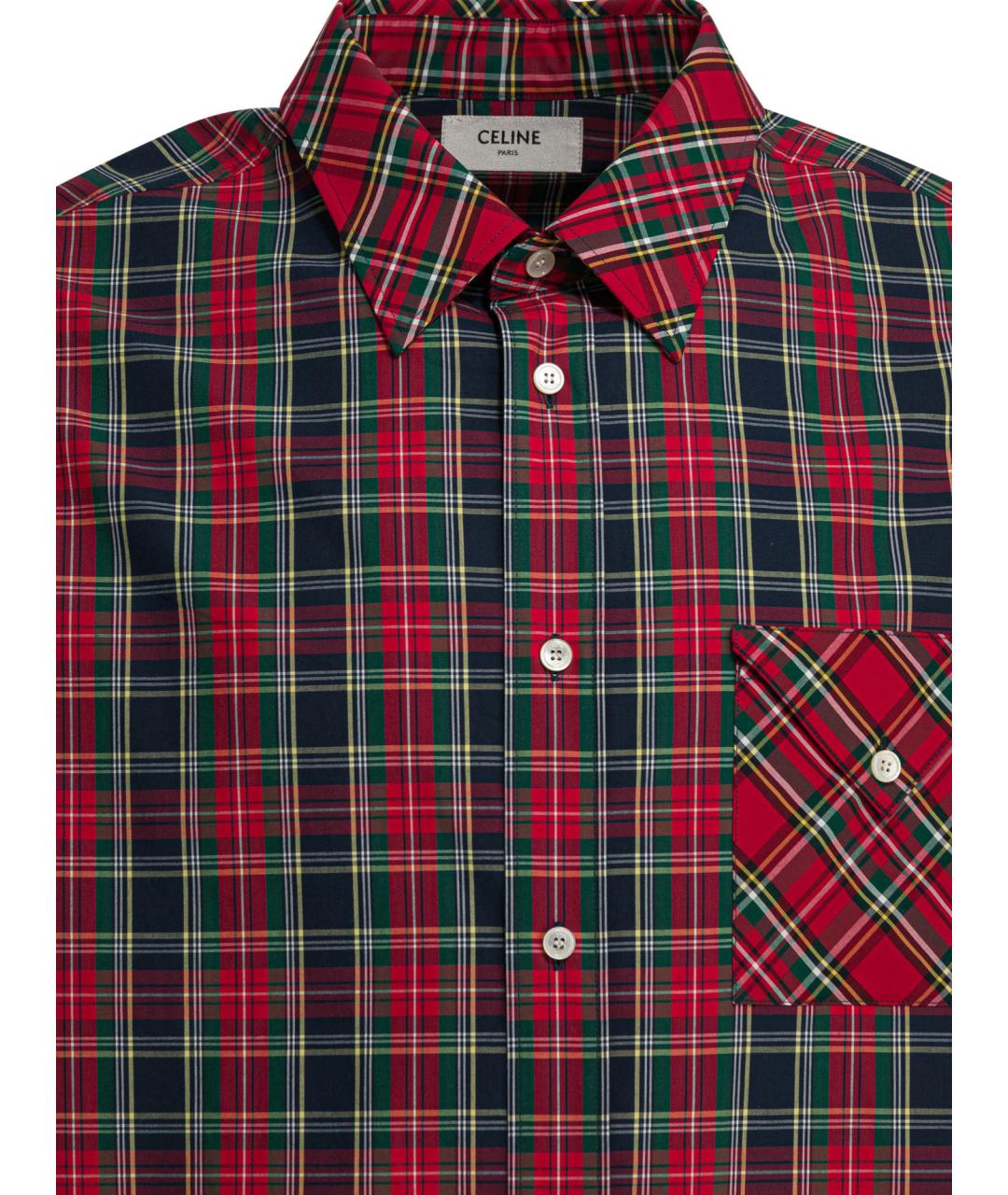 CELINE Красная хлопковая кэжуал рубашка, фото 3