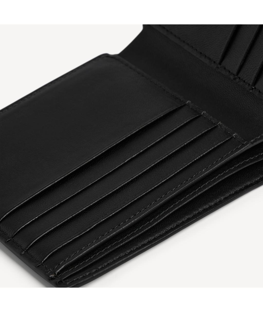 BALENCIAGA Черный кожаный кошелек, фото 4