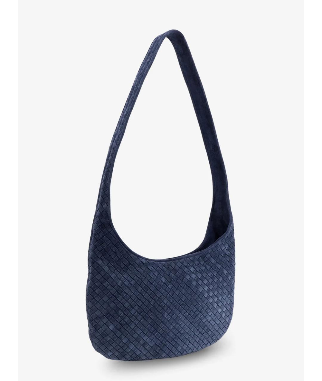 BOTTEGA VENETA Синяя кожаная сумка на плечо, фото 2