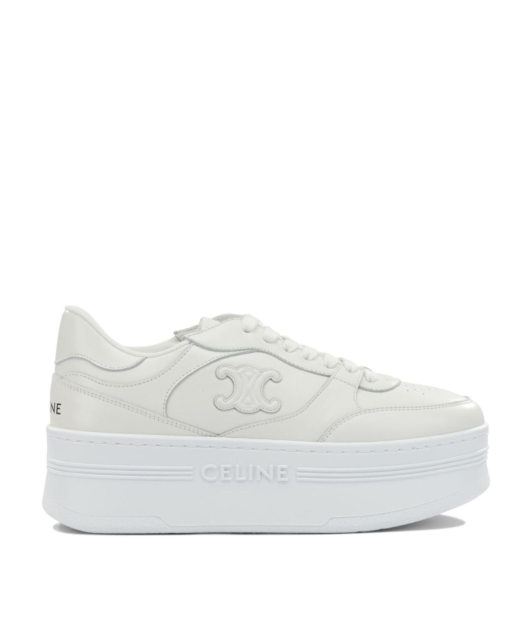 CELINE Белые кожаные кроссовки, фото 1