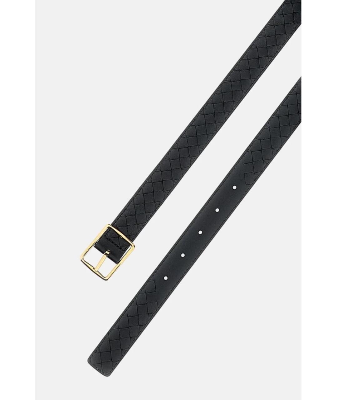 BOTTEGA VENETA Черный кожаный ремень, фото 2