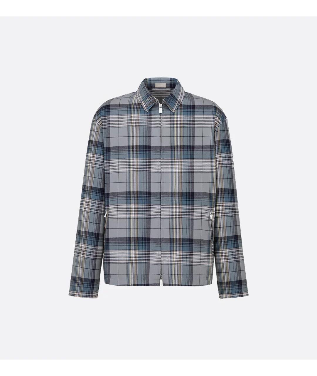 CHRISTIAN DIOR Серая шерстяная кэжуал рубашка, фото 1