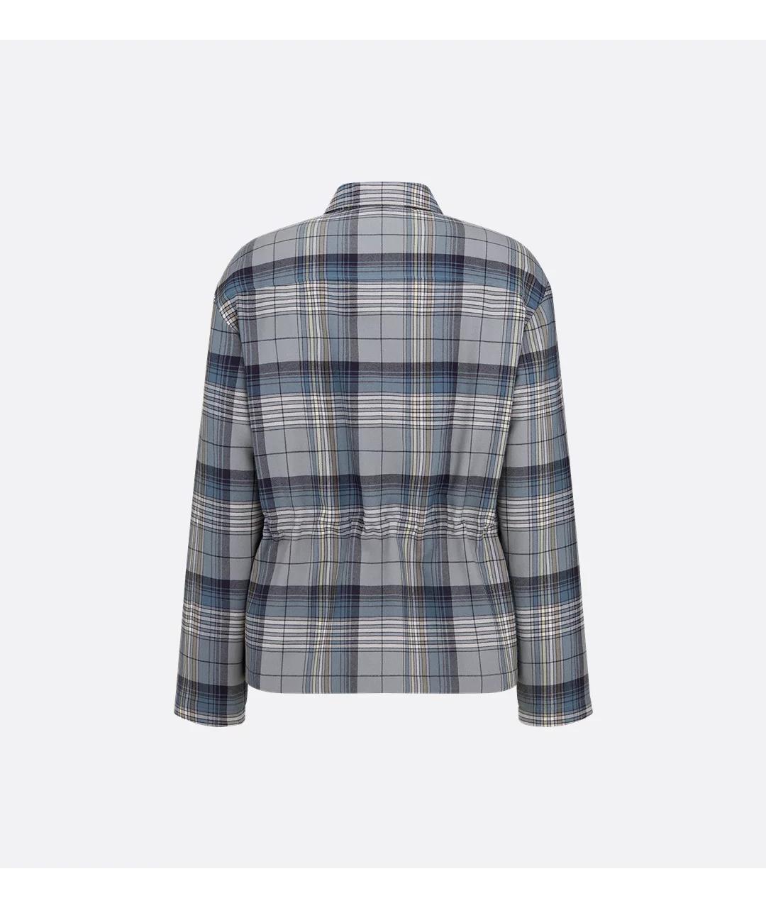 CHRISTIAN DIOR Серая шерстяная кэжуал рубашка, фото 2