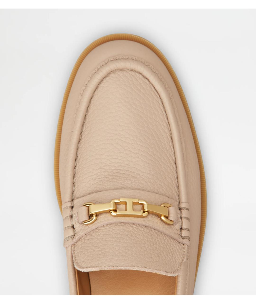 TOD'S Розовые кожаные лоферы, фото 4