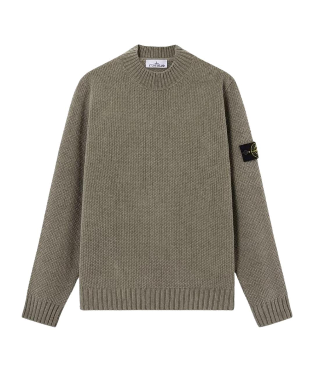 STONE ISLAND Зеленый хлопковый джемпер / свитер, фото 1