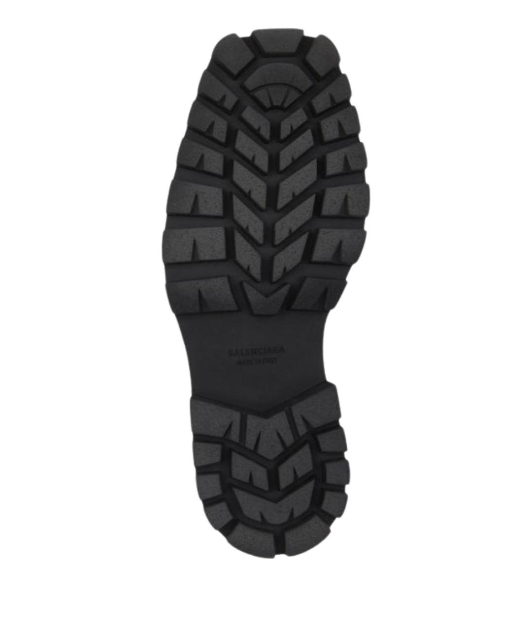 BALENCIAGA Черные кожаные низкие ботинки, фото 4