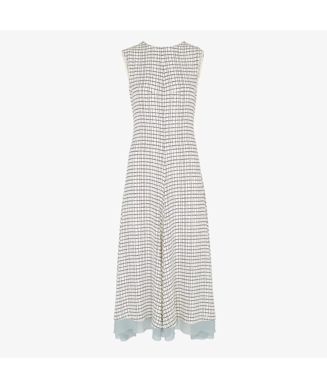 FENDI Белое шелковое повседневное платье, фото 1