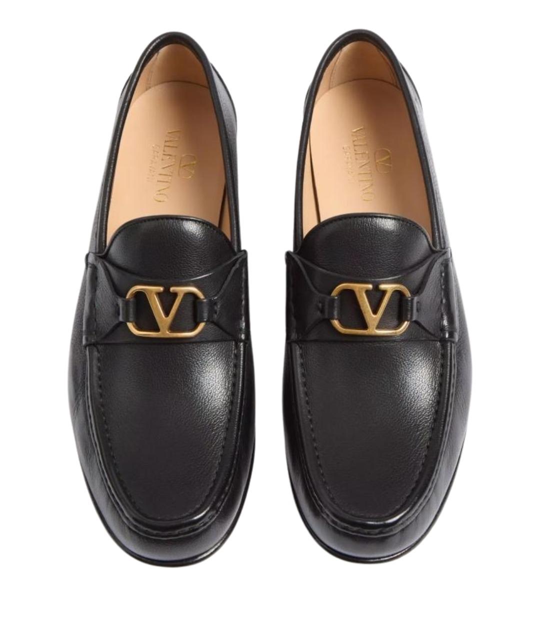 VALENTINO Черные кожаные лоферы, фото 3