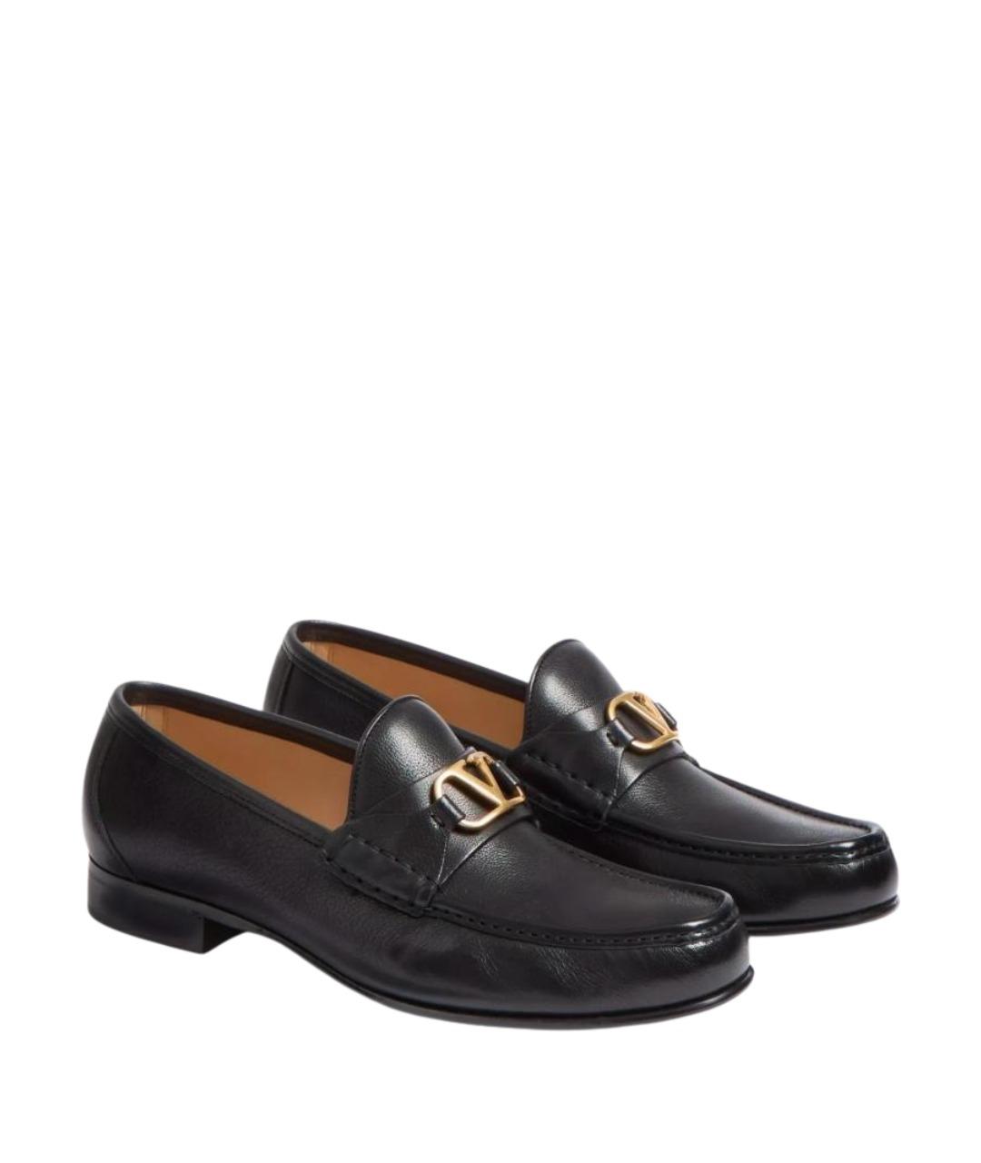 VALENTINO Черные кожаные лоферы, фото 2