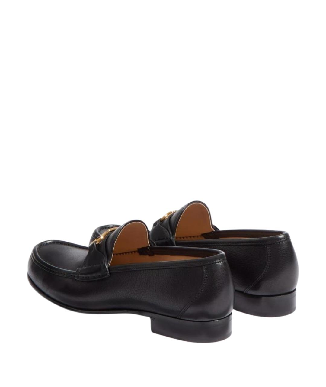 VALENTINO Черные кожаные лоферы, фото 4