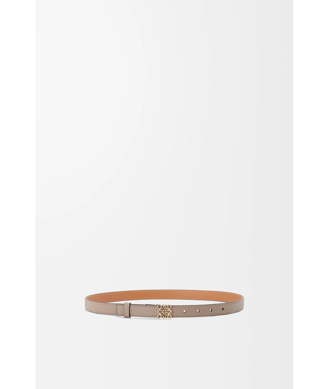 LOEWE Бежевый кожаный ремень, фото 3