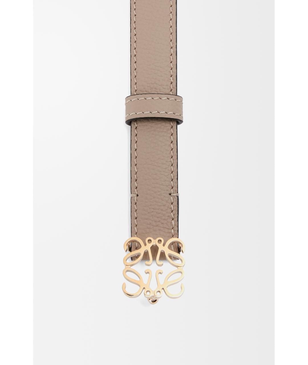 LOEWE Бежевый кожаный ремень, фото 2