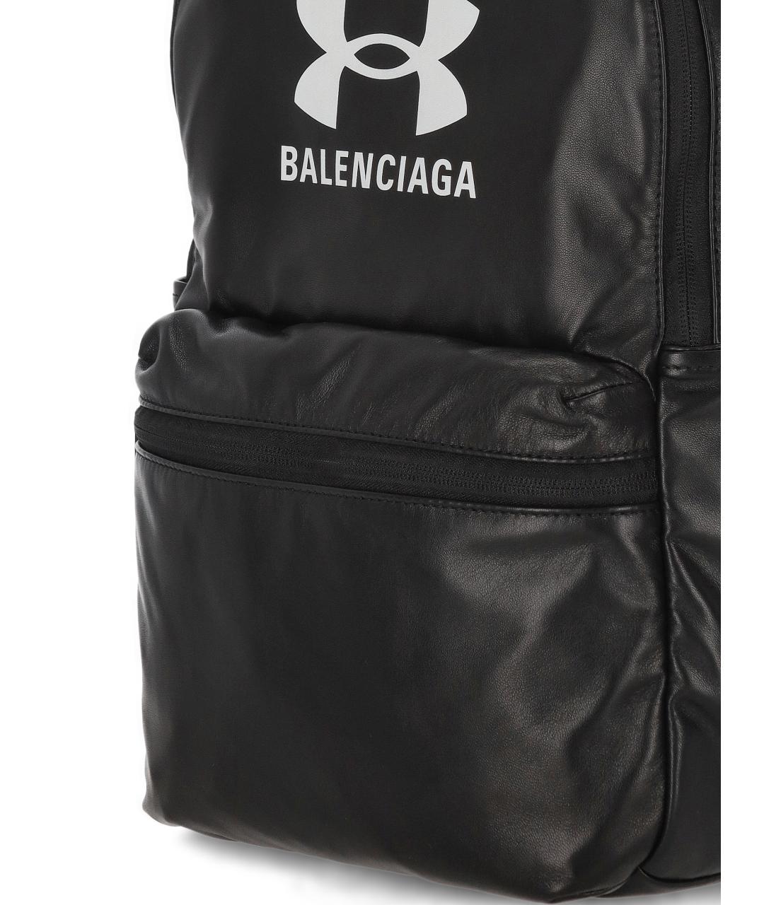 BALENCIAGA Черный кожаный рюкзак, фото 4