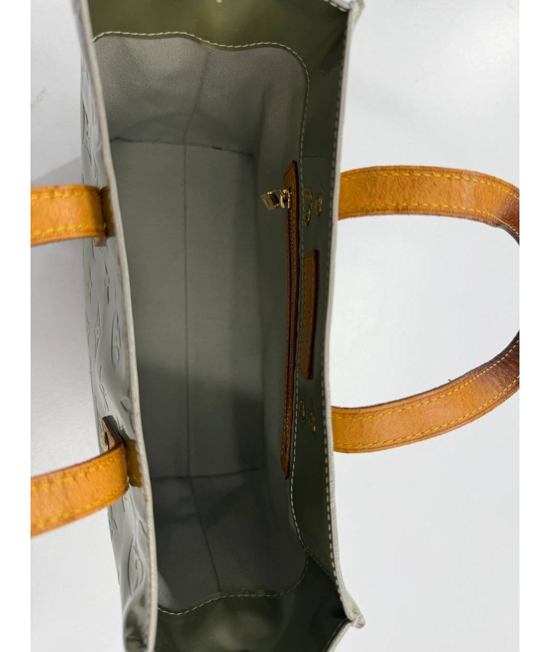 LOUIS VUITTON Зеленая сумка с короткими ручками из лакированной кожи, фото 8