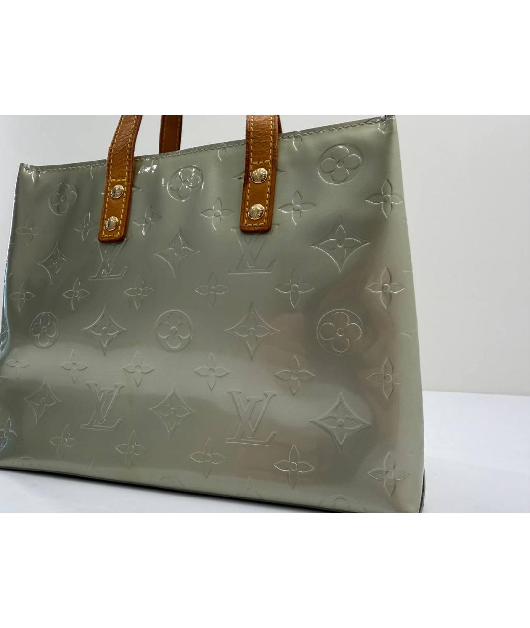 LOUIS VUITTON Зеленая сумка с короткими ручками из лакированной кожи, фото 2