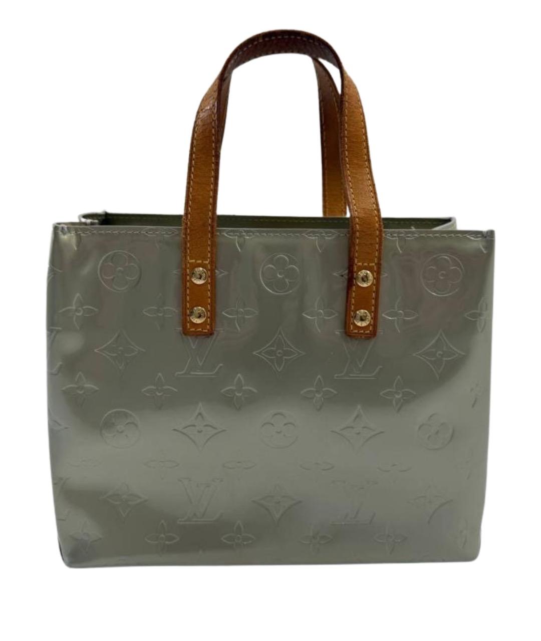 LOUIS VUITTON Зеленая сумка с короткими ручками из лакированной кожи, фото 1