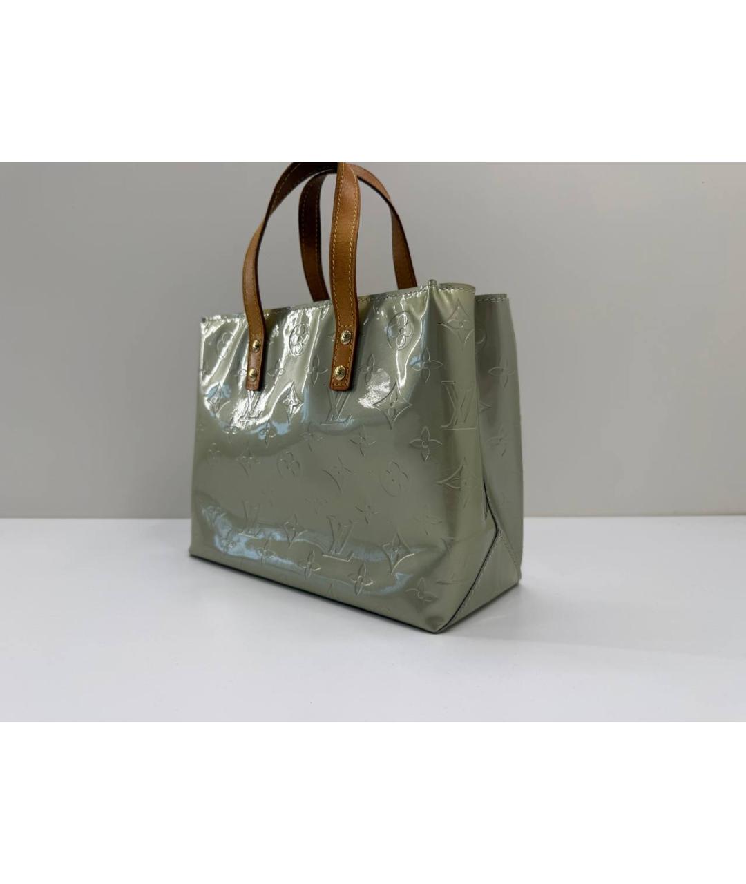 LOUIS VUITTON Зеленая сумка с короткими ручками из лакированной кожи, фото 7