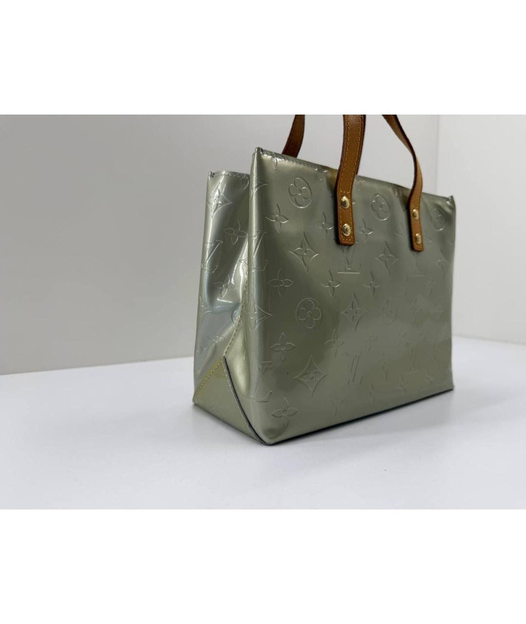 LOUIS VUITTON Зеленая сумка с короткими ручками из лакированной кожи, фото 6