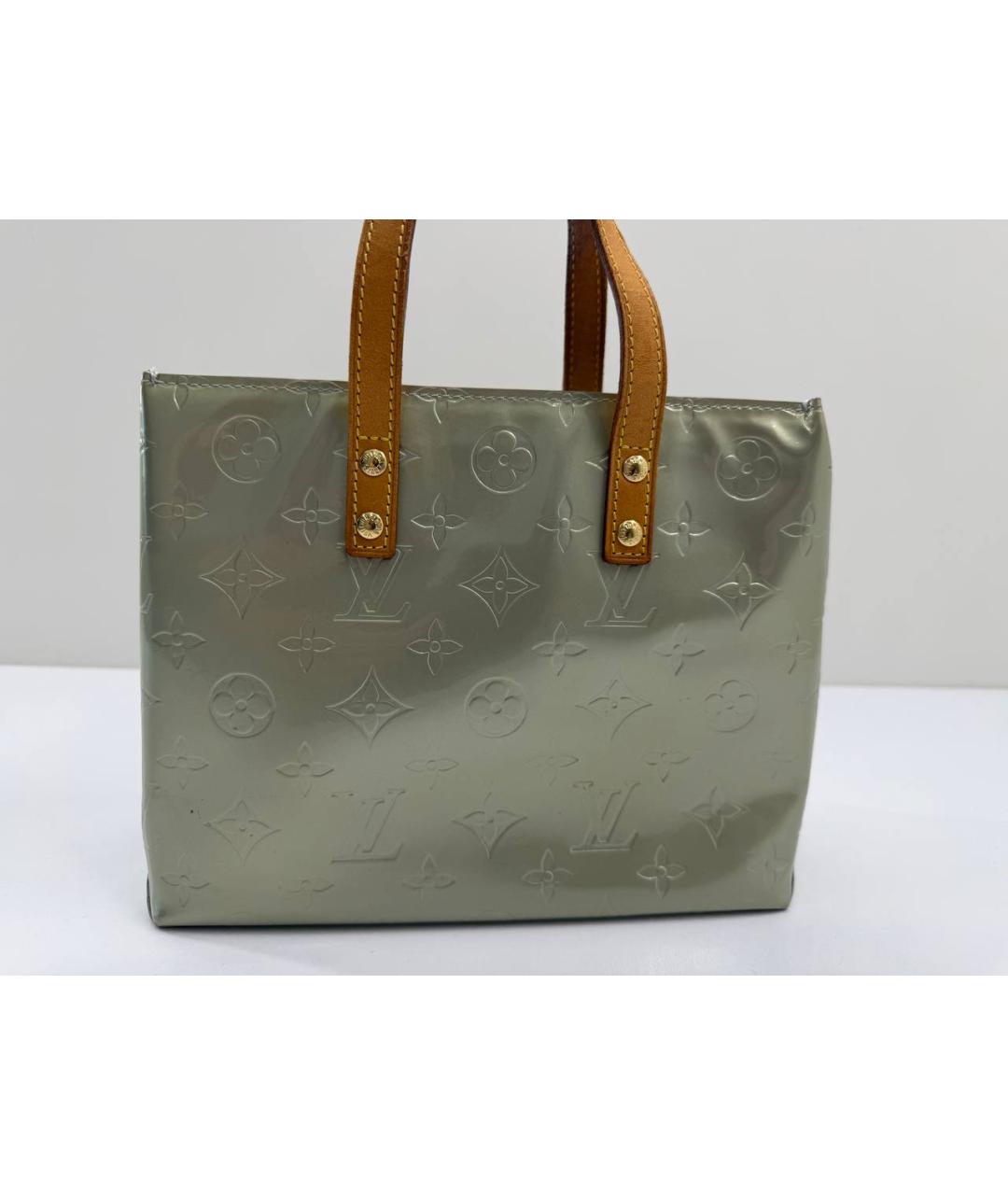 LOUIS VUITTON Зеленая сумка с короткими ручками из лакированной кожи, фото 5