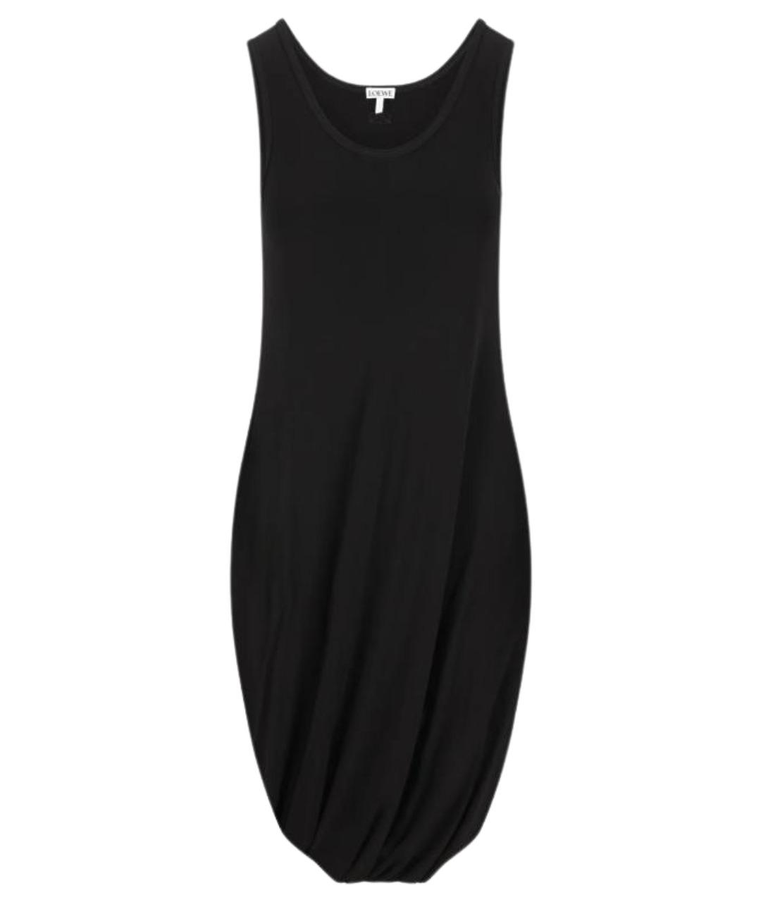 LOEWE Черное вискозное повседневное платье, фото 1