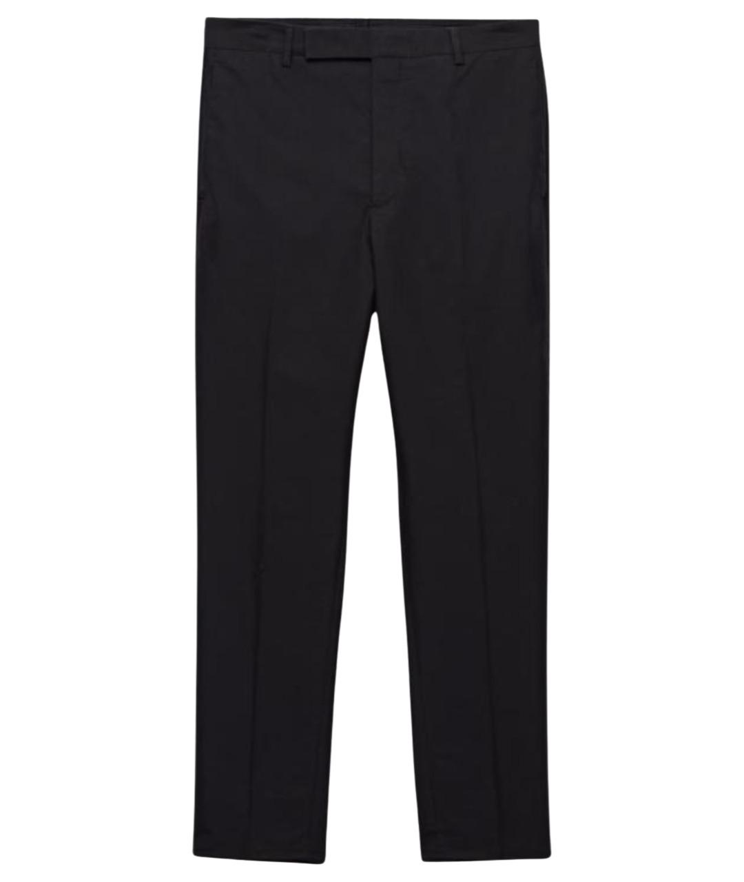PRADA Черные хлопковые повседневные брюки, фото 1
