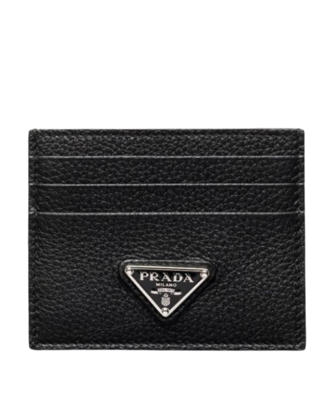 PRADA Черный кожаный кардхолдер, фото 1