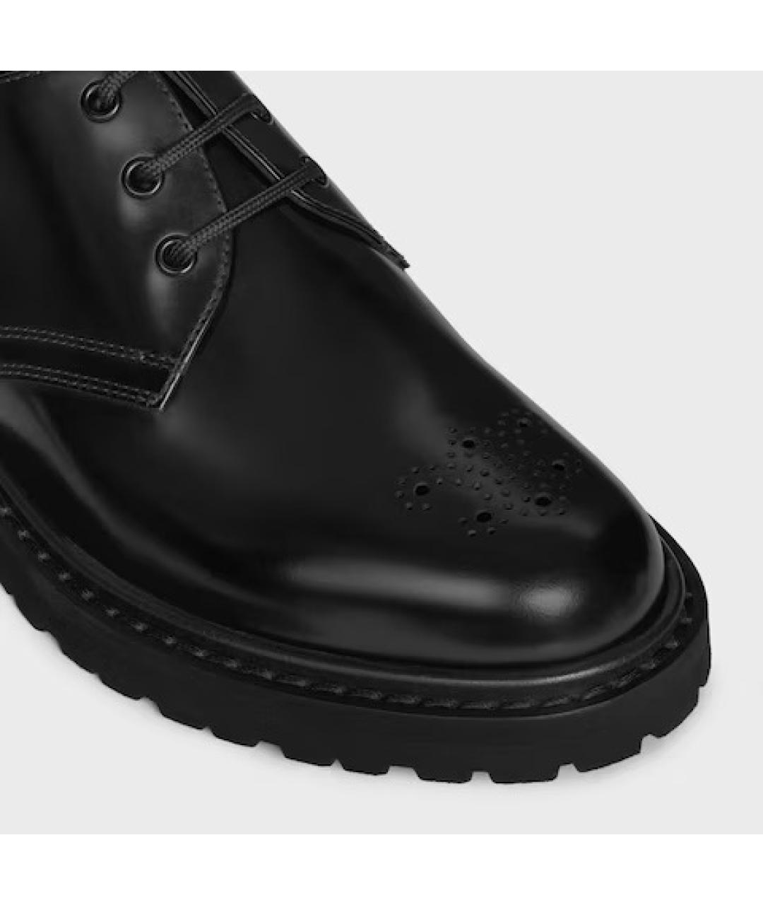 CELINE Черные кожаные туфли, фото 3