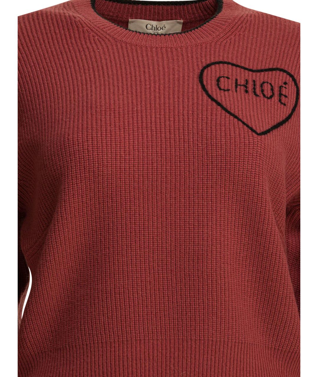 CHLOE Розовый шерстяной джемпер / свитер, фото 3