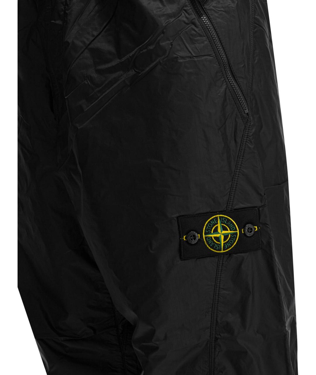 STONE ISLAND Синие полиамидовые повседневные брюки, фото 4