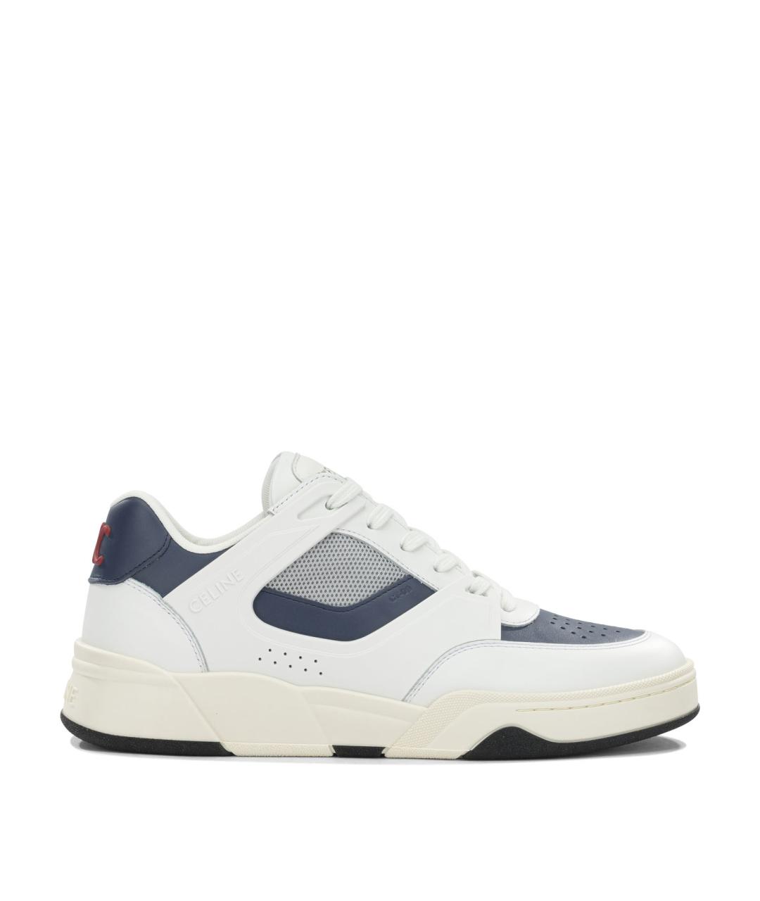 CELINE Белые кожаные низкие кроссовки / кеды, фото 1