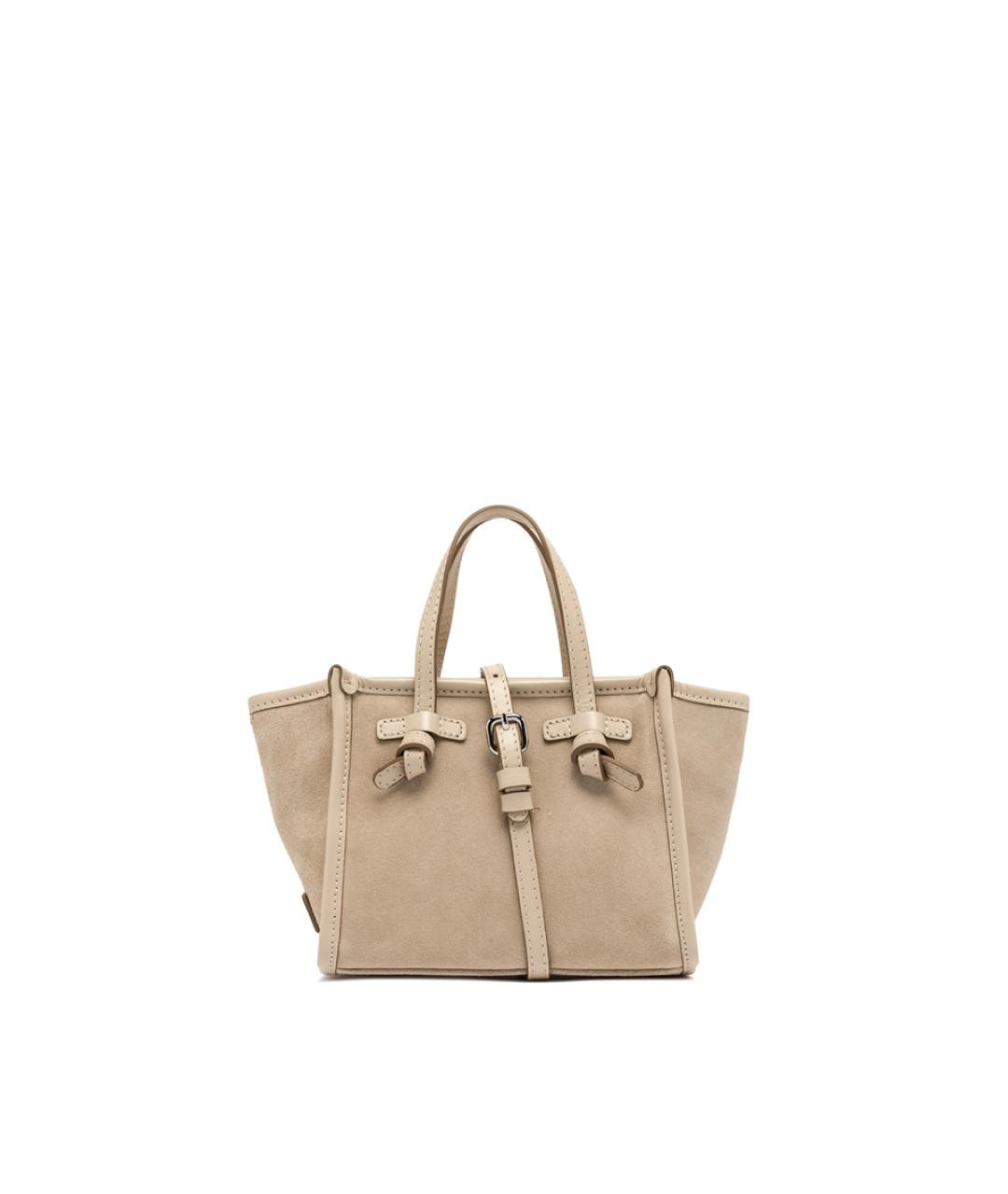 Gianni Chiarini Бежевая замшевая сумка тоут, фото 3