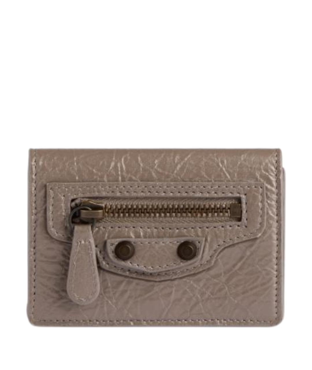 BALENCIAGA Бежевый кожаный кошелек, фото 1