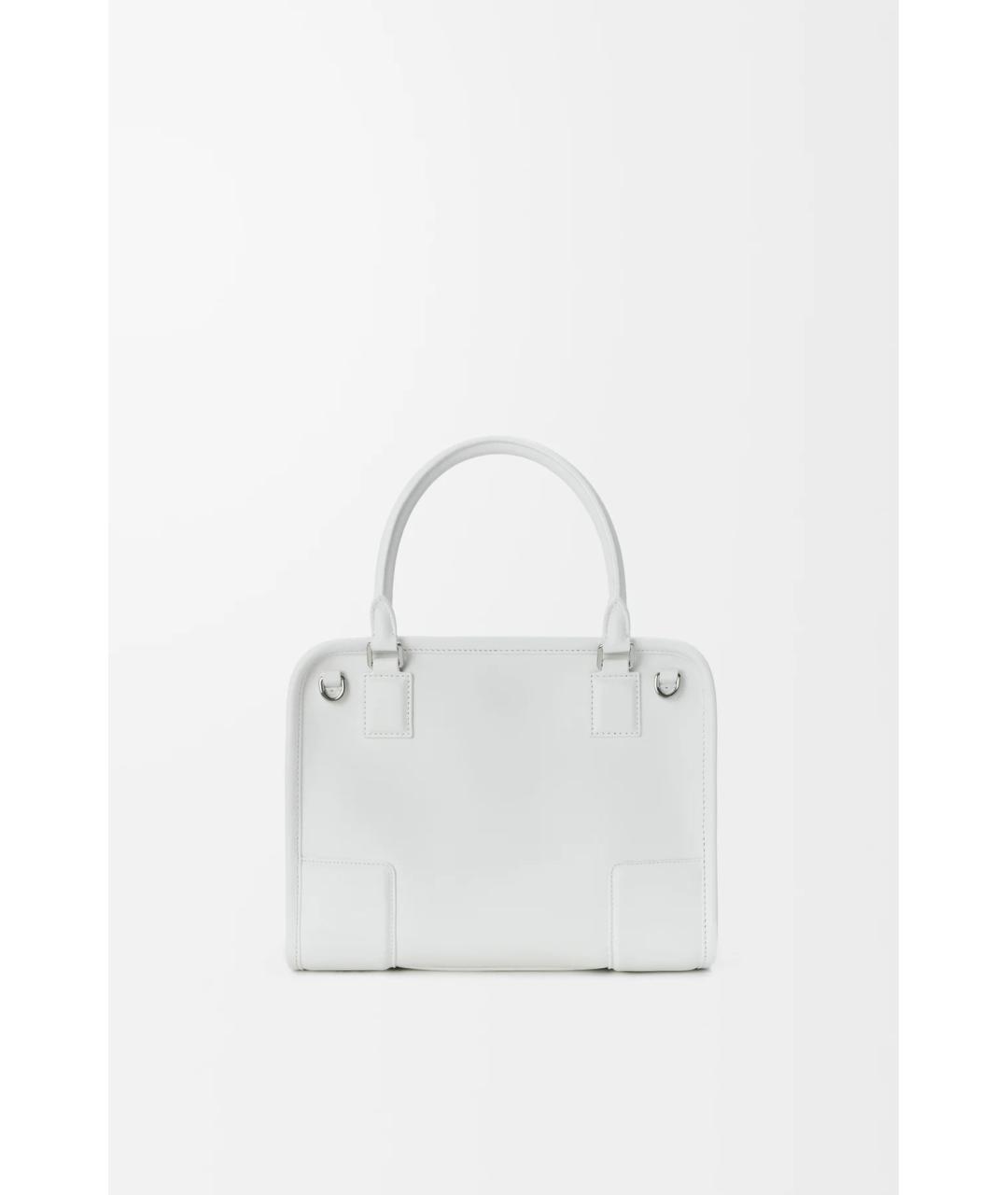 LOEWE Белая кожаная сумка с короткими ручками, фото 3