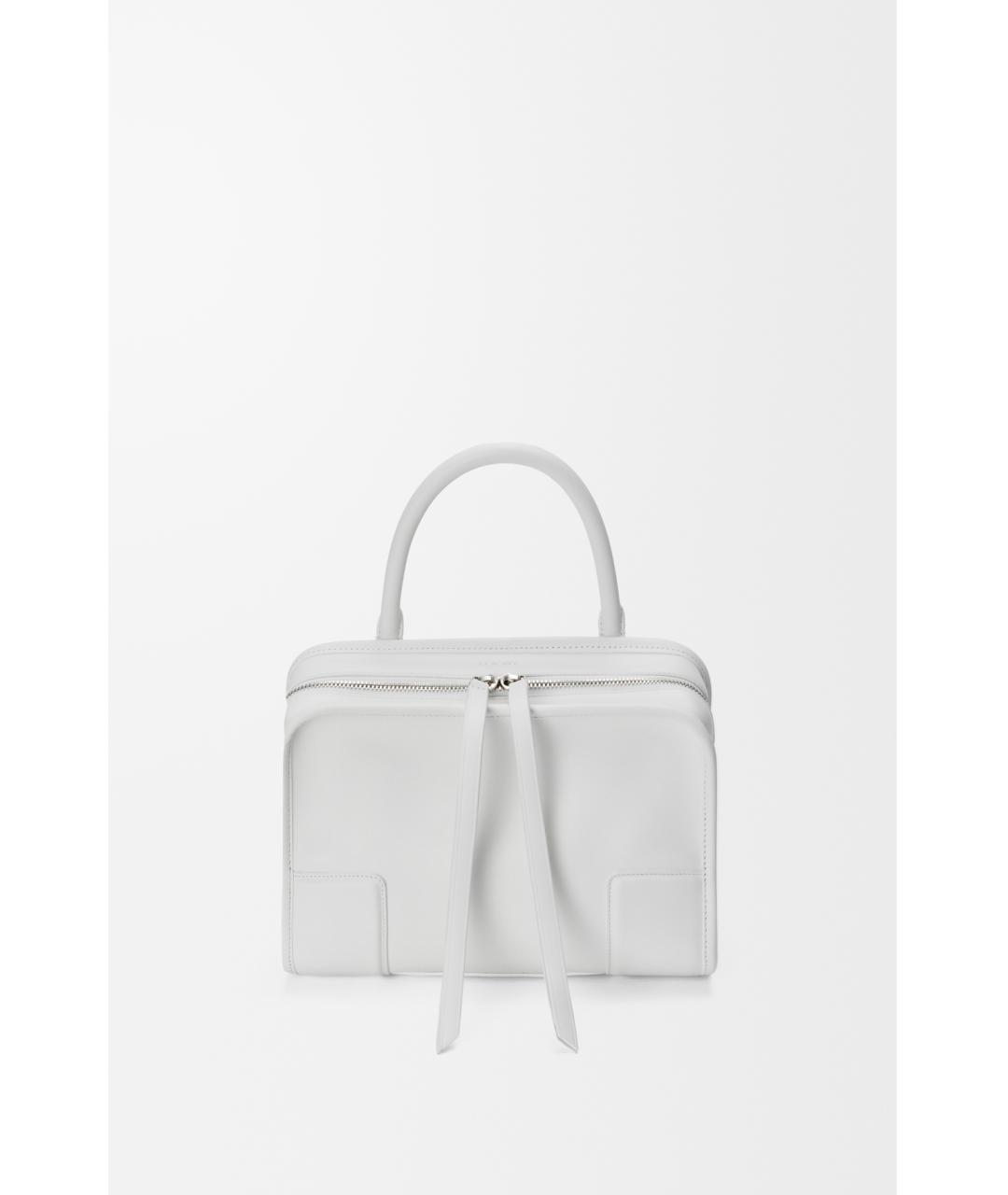 LOEWE Белая кожаная сумка с короткими ручками, фото 6