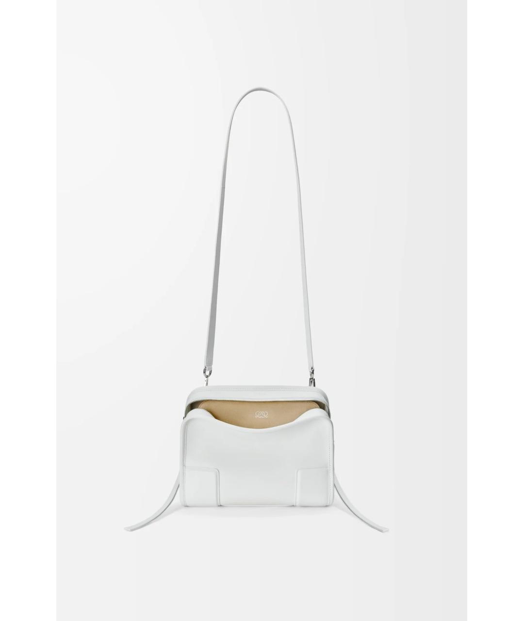 LOEWE Белая кожаная сумка с короткими ручками, фото 5