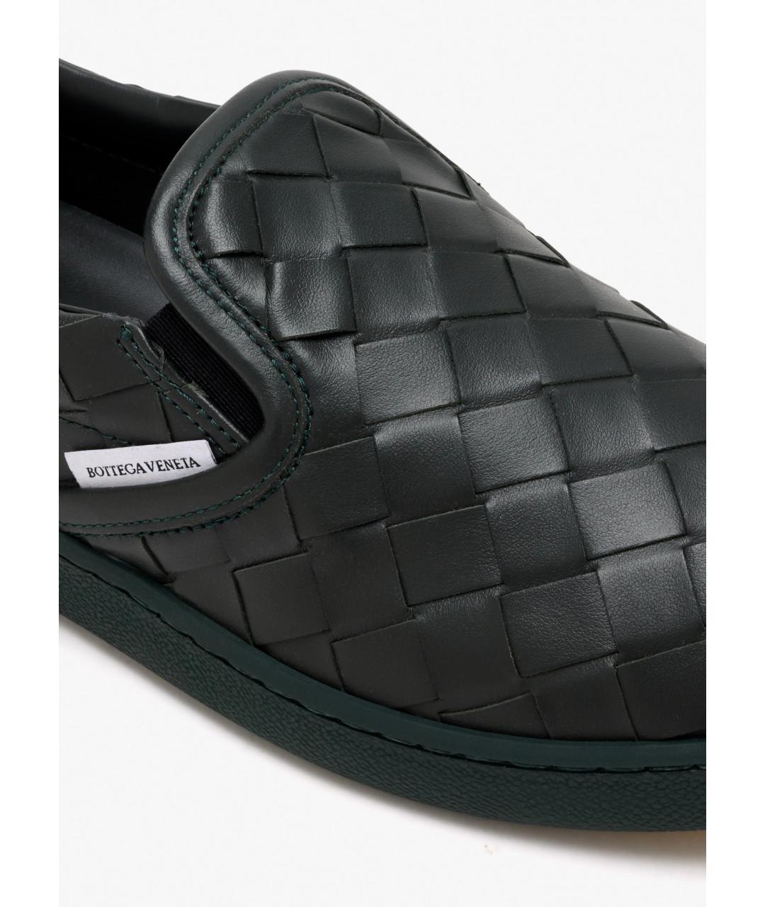 BOTTEGA VENETA Черные кожаные слипоны, фото 4