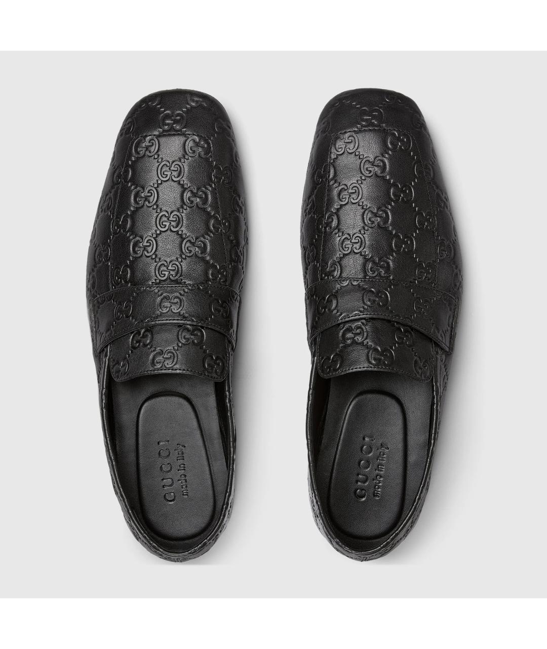 GUCCI Черные кожаные лоферы, фото 6