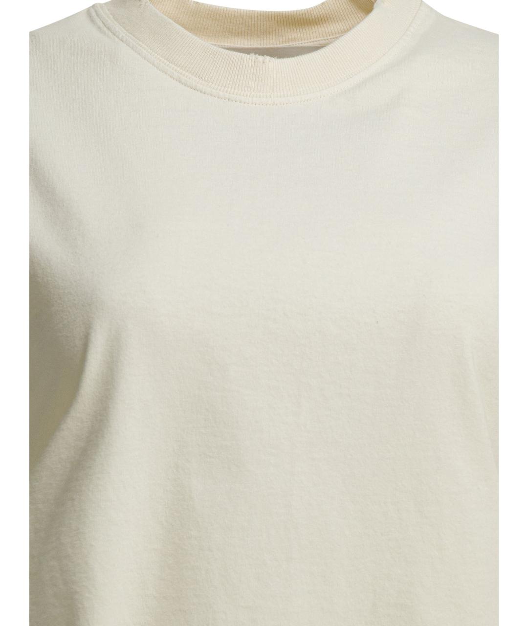 GOLDEN GOOSE DELUXE BRAND Белая хлопковая футболка, фото 3