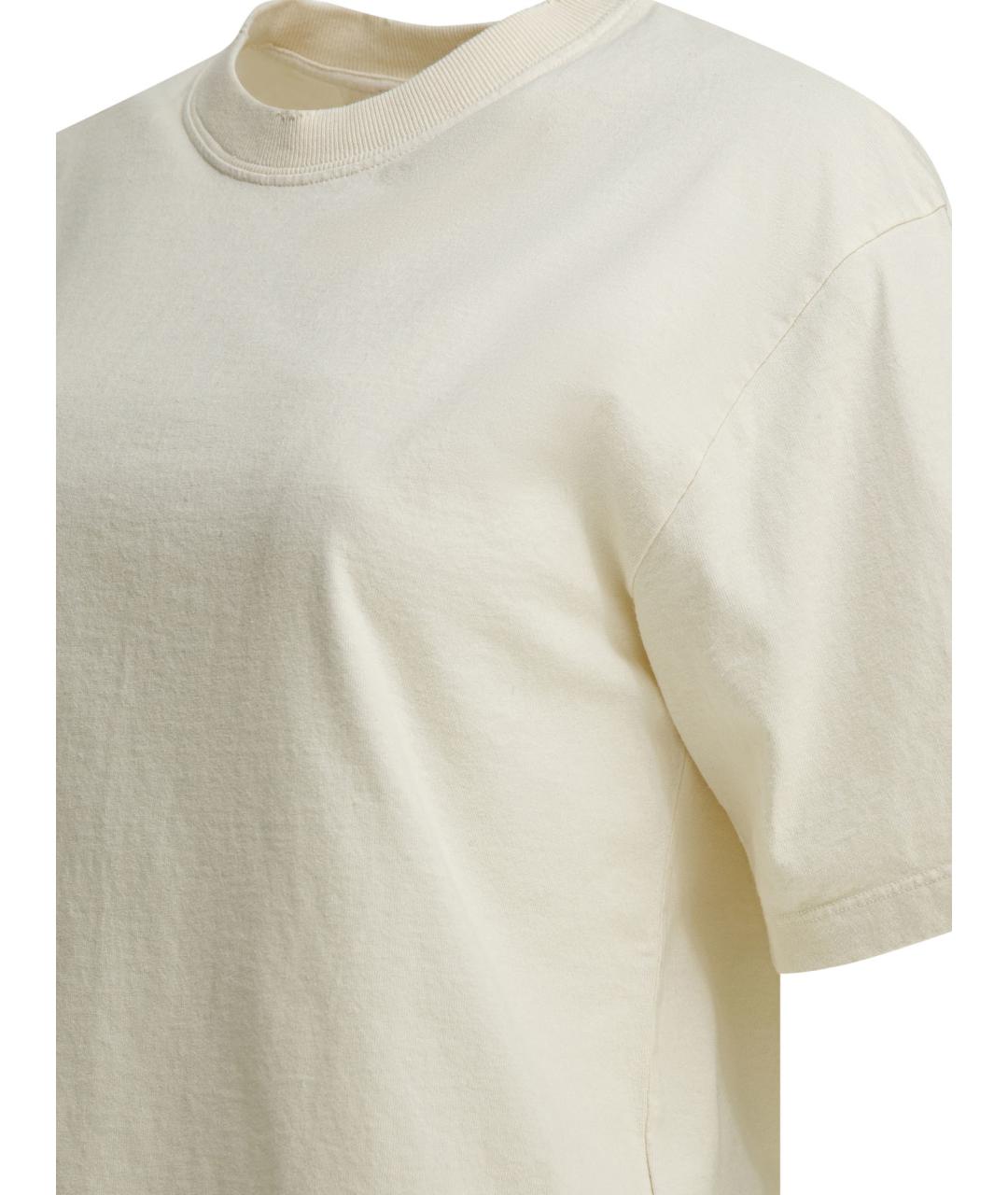 GOLDEN GOOSE DELUXE BRAND Белая хлопковая футболка, фото 4