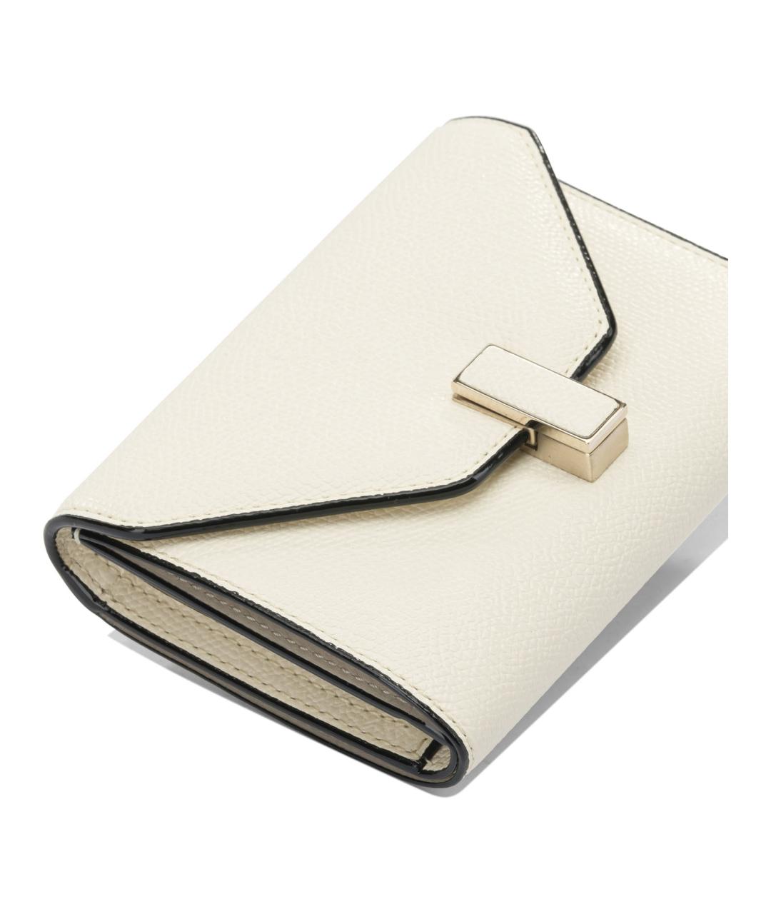 VALEXTRA Белый кожаный кошелек, фото 4