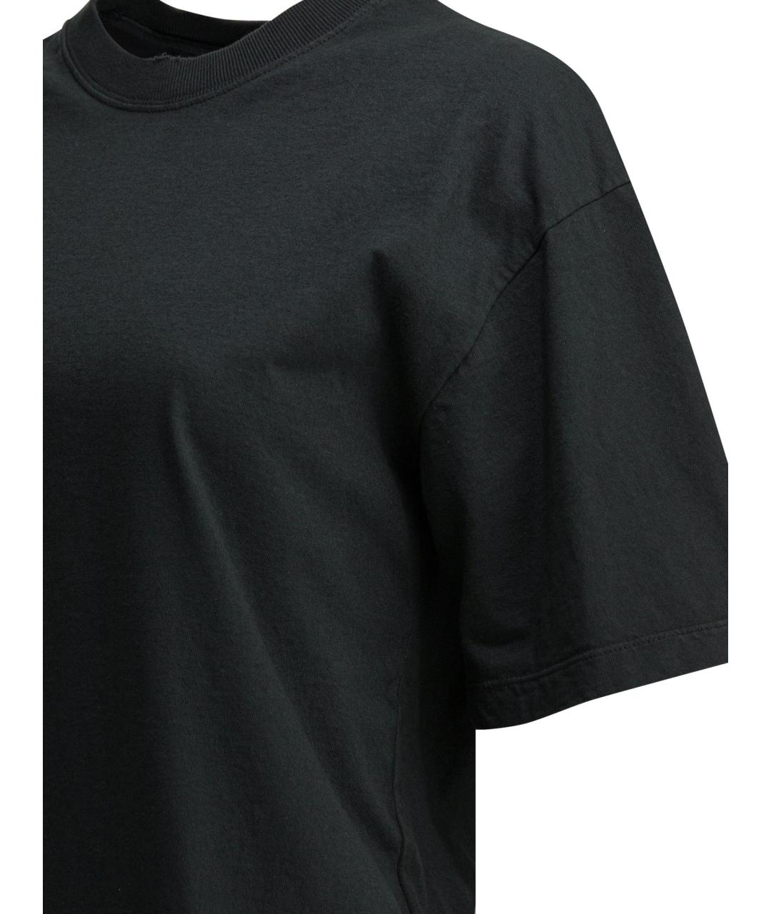 GOLDEN GOOSE DELUXE BRAND Черная хлопковая футболка, фото 4