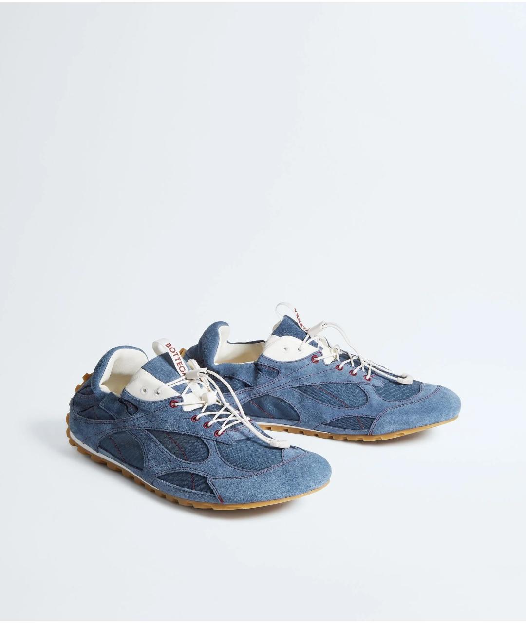 BOTTEGA VENETA Синие низкие кроссовки / кеды, фото 4