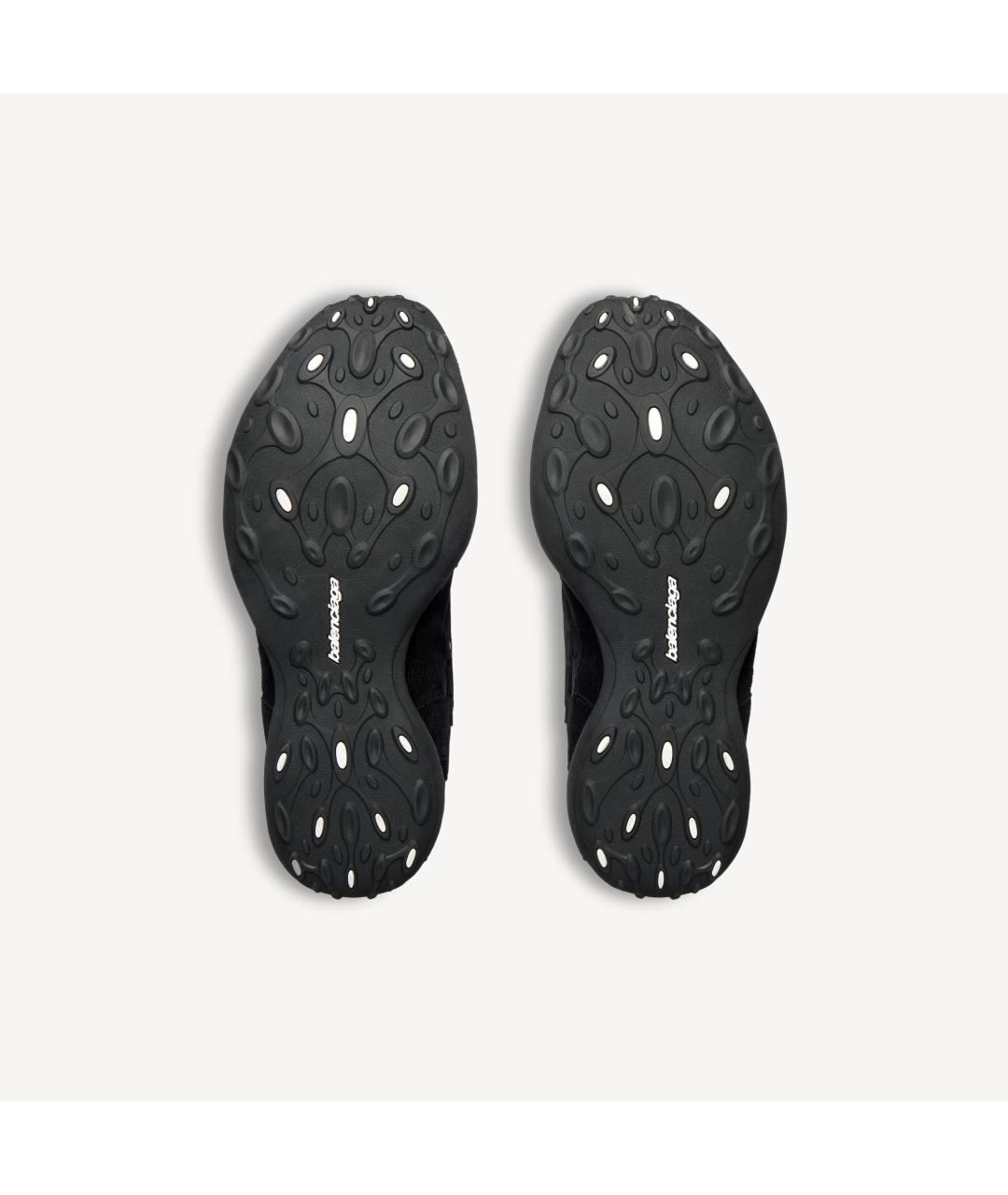 BALENCIAGA Черные текстильные низкие кроссовки / кеды, фото 4