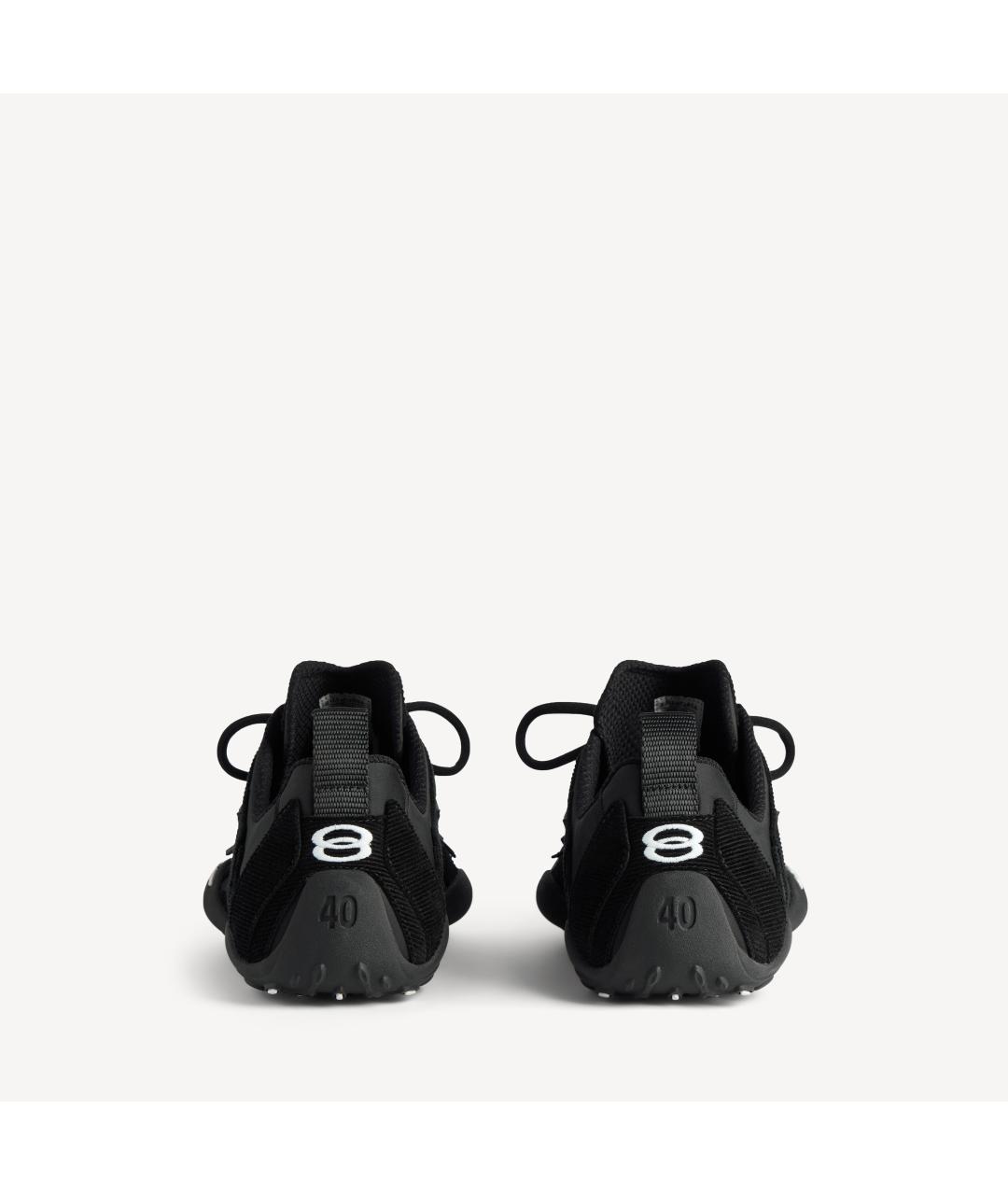 BALENCIAGA Черные текстильные низкие кроссовки / кеды, фото 3