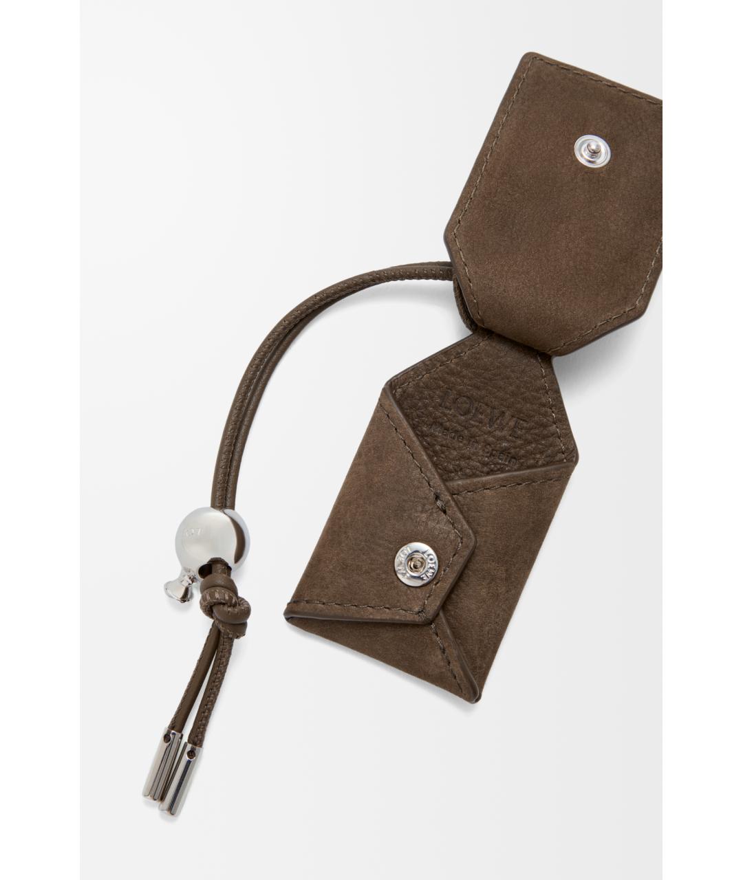 LOEWE Коричневая кожаная сумка с короткими ручками, фото 6