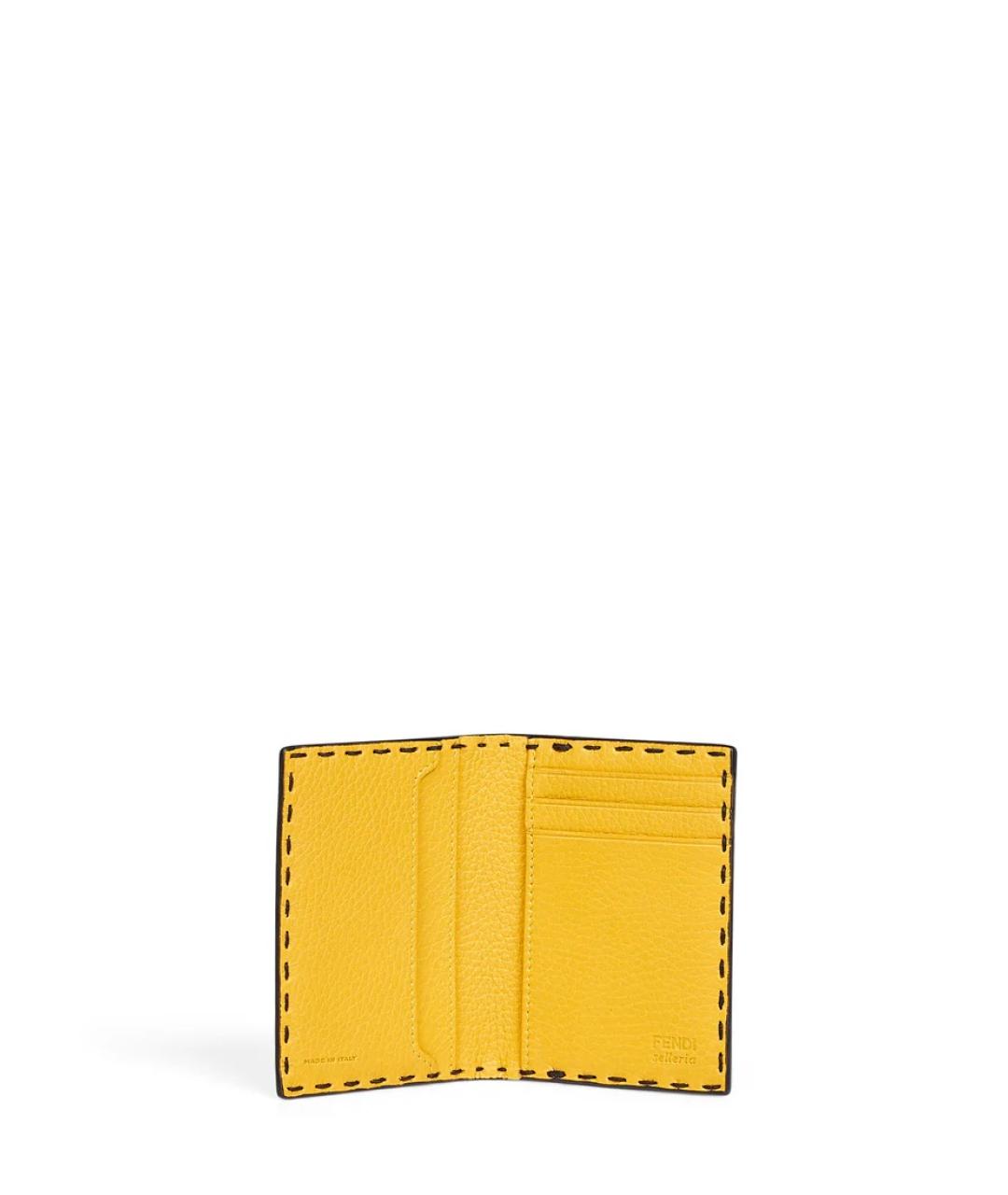 FENDI Черный кожаный кардхолдер, фото 2