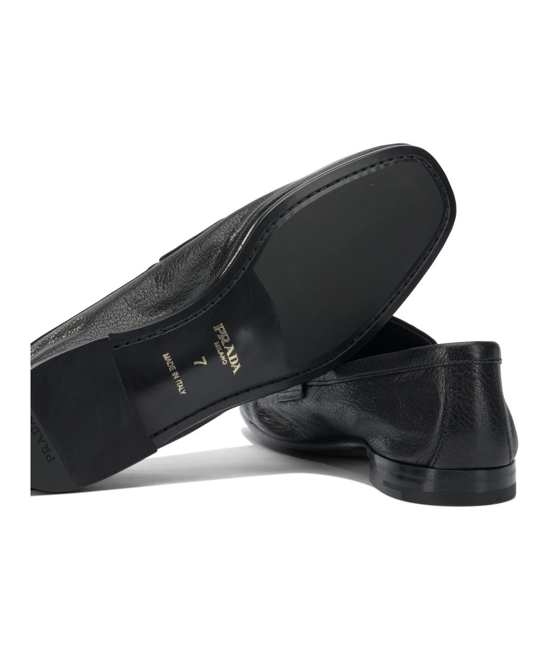 PRADA Черные кожаные лоферы, фото 5
